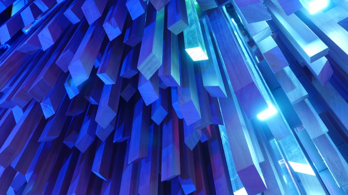 蓝色，颜色，晶体，多彩，颜色，灯光