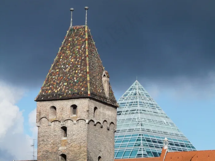 Metzgerturm，乌尔姆，城市景观，城市，建筑物
