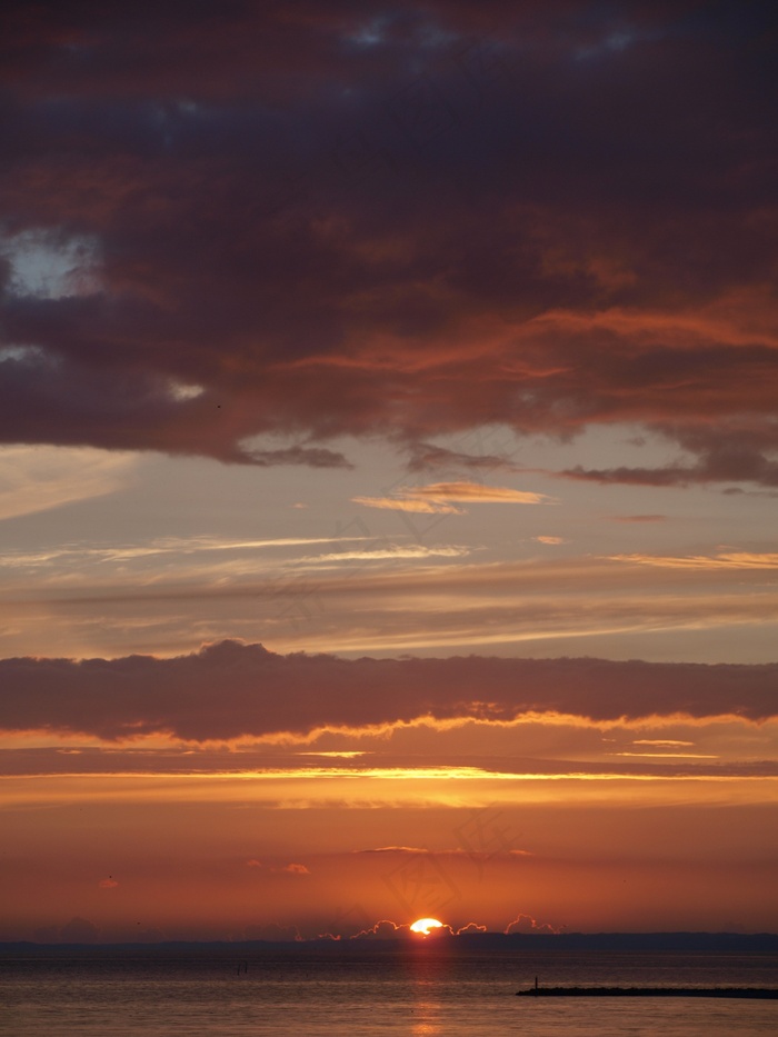 日落，海，傍晚的天空，心情，波罗的海，浪漫