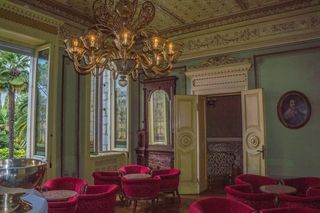 西尔苗内，Villa Cortine Palace，加尔达湖，餐厅