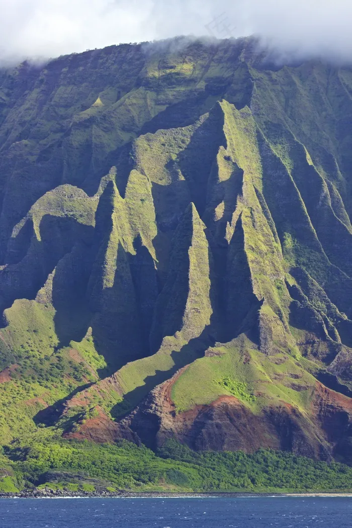 海岸，海岸，山，陡峭，自然，景观，海洋
