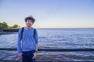 河，蓝天，景观，水，天空，蓝色，自然