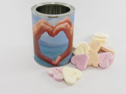 心，心，礼物，一眼，锡，银，白，金属