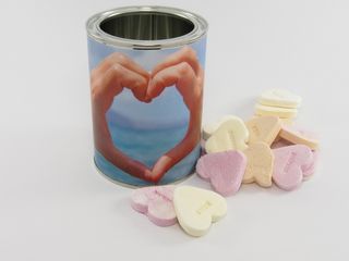 心，心，礼物，一眼，锡，银，白，金属