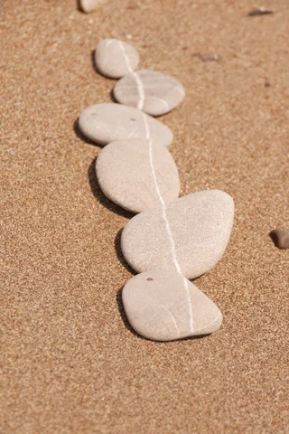 石头，海滩，线，石头，沙，美丽，休息