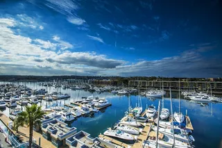 码头，滨海德尔雷，船，水，云，天空