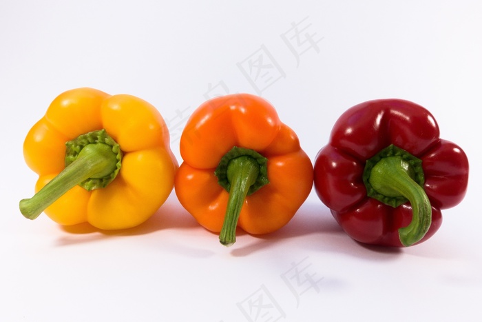 辣椒粉，黄色，橙色，红色，蔬菜，食品