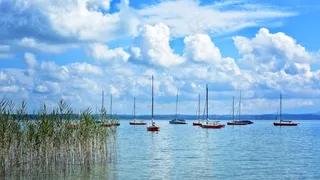 帆船，港口，船，桅杆，桅杆，湖