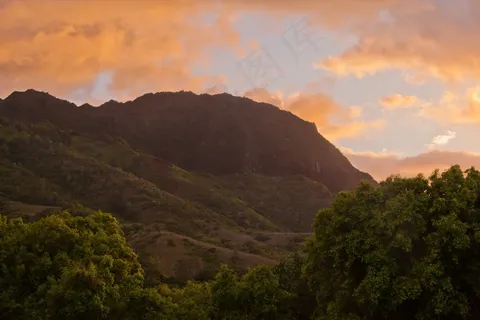小山,山,日落,晚上,黄昏,暮光之城,森林 小山,山,日落,晚上,黄昏,暮光之城,森林