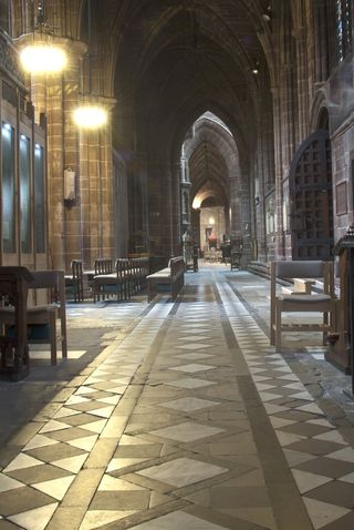 发光，大教堂，教堂，修道院，拱门，历史