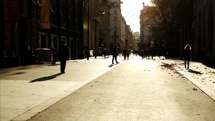 街道,城市街道,巷道,建筑,夜景照明,巴黎十一月宫...