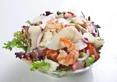 沙拉,碗,膳食,虾,奶酪,番茄,新鲜,食品 沙拉,碗,膳食,虾,奶酪,番茄,新鲜,食品
