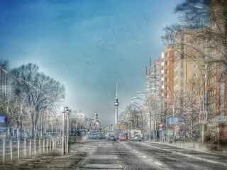 柏林，电视塔，首都，闪电战，具有里程碑意义，建筑