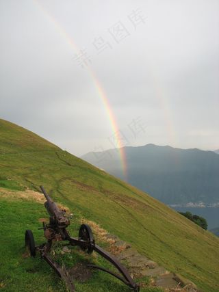 双彩虹，彩虹，阳光，轻，多云，天空