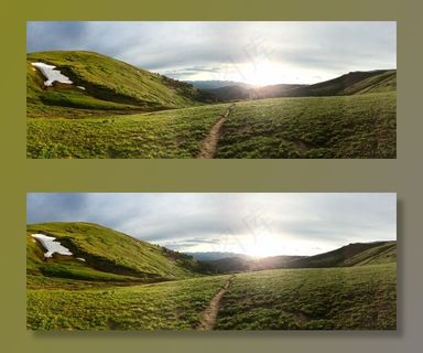 路径，径，山，日落，在户外，草，丘陵