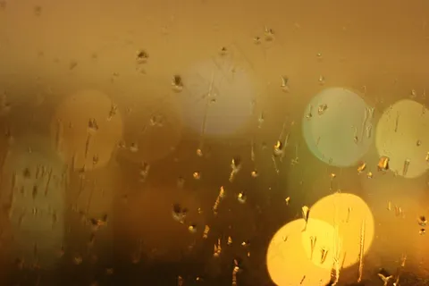 玻璃,夜晚,多雨,潮湿,窗户,金色 玻璃,夜晚,多雨,潮湿,窗户,金色