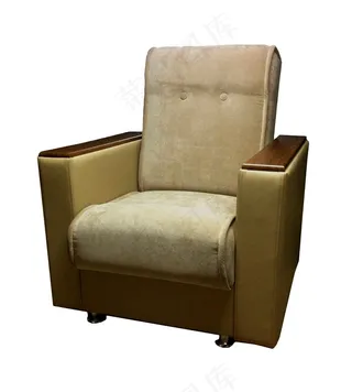扶手椅，软体家具，棕色，室内，简易