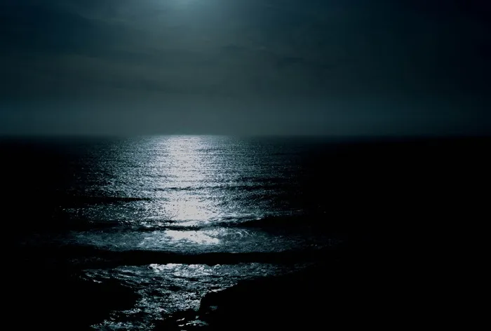 生活，美女，场景，夜滩，晚上海洋，水