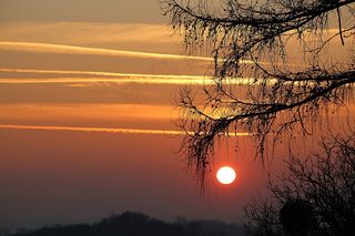 日落，黄昏，Abendstimmung，傍晚的天空，太阳