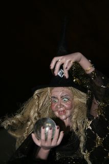 女巫，玻璃球，召唤，算命，丑陋