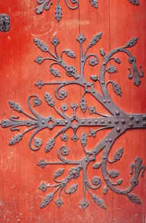 门，红色，铁器，架构，阿尔萨斯