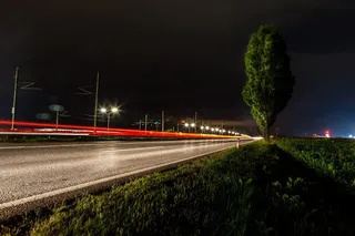 道路，交通，示踪剂，夜景，灯光，照明