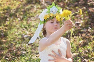 儿童，女孩，脸，鲜花，性质，出，信念，记录