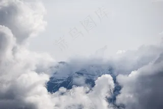 山，云，天空，高峰，首脑会议，返回页首，岩