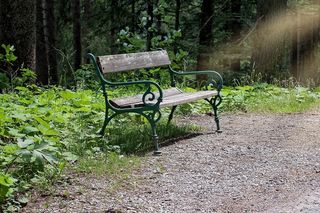 银行，长凳，木凳，点击，休息，坐，银行座位