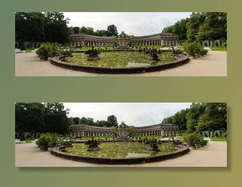 城堡，公园，水上游戏，建筑，拜罗伊特