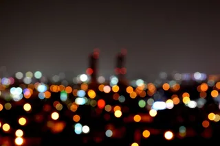 夜景，在晚上，夜，阴，城市