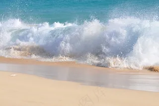 海，水，海滩，沙滩，佛得角，波