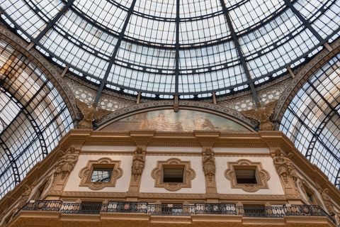 米兰，彩绘玻璃窗，画廊，天花板，窗口