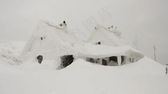 房子，雪，埋，冬季，十二月，一月，风暴