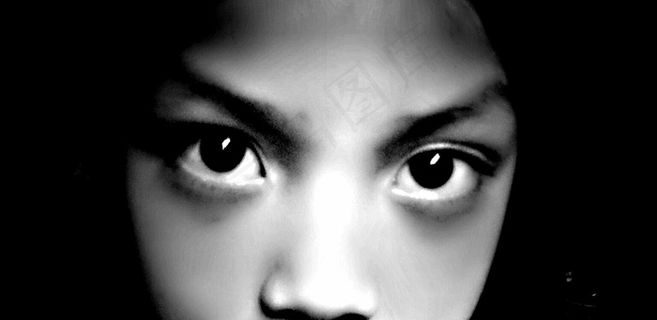 女孩，儿童，婴儿，小，眼睛，寻找