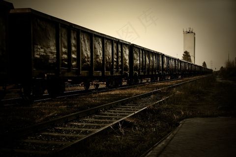 货运火车，火车，筒仓