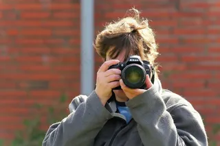 女人，摄影师，人，照片，相机，镜头