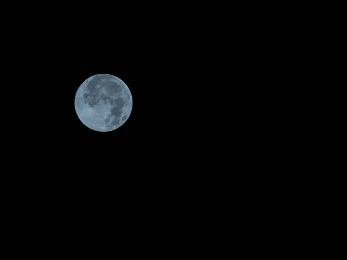 满月，夜空，月亮，蓝月亮