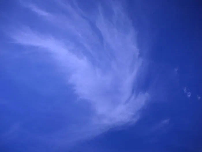 天空，蓝天，云