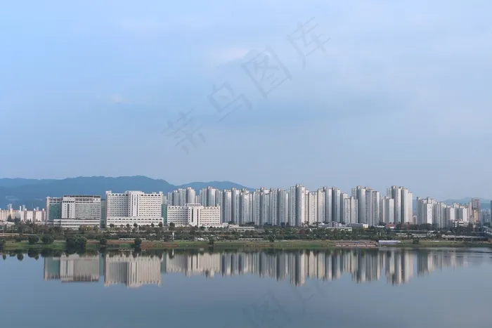 韩国，汉江，首尔，文物，公寓，景观