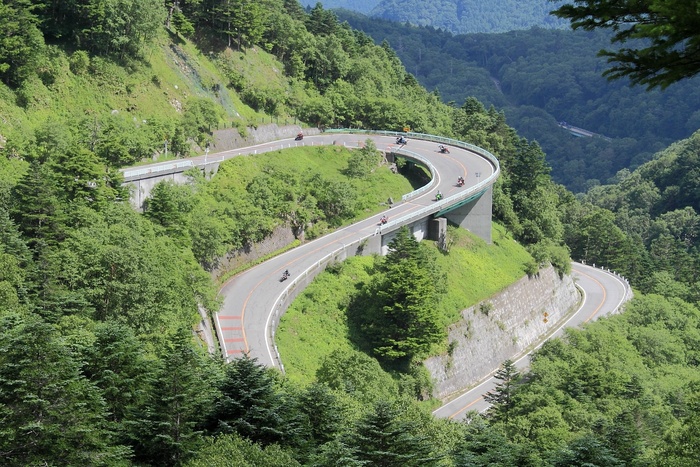 山，道路，传递，驱动器，根，长野，景观
