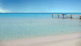 被遗弃，码头，码头，水，海，清除，绿松石