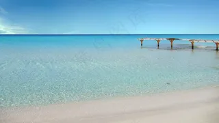 被遗弃，码头，码头，水，海，清除，绿松石