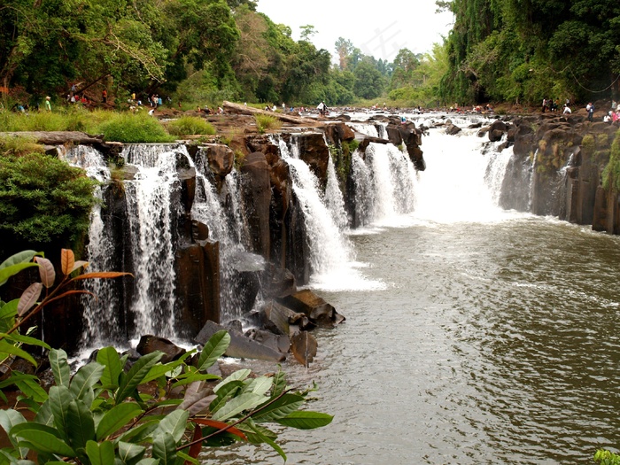 瀑布，秋天，秋天，自然，森林，景区，流
