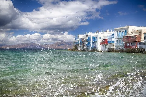 海洋,湖泊,江河,天空,港口码头,米科诺斯岛