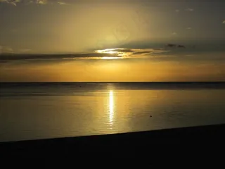 日落，海滩，水，天空，黄昏，暮光之城