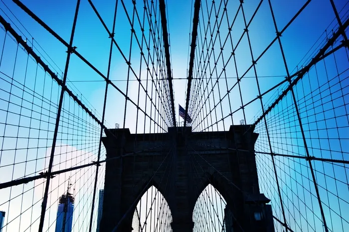 桥，布鲁克林，地平线，纽约，城市