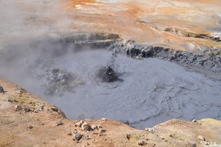 冰岛，火山，火山活动，膨胀，很热，硫，间歇泉