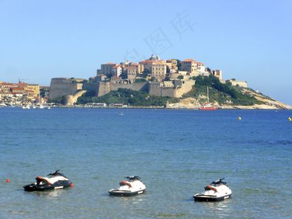 卡尔维，海岸，湾，沿海，科西嘉岛，地中海