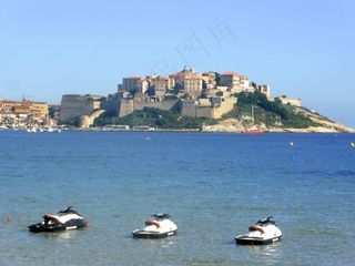 卡尔维，海岸，湾，沿海，科西嘉岛，地中海